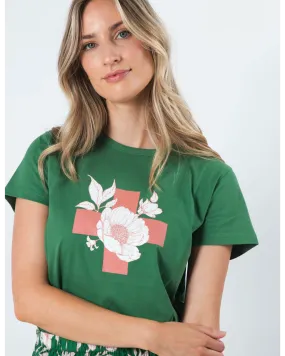 Stella and Gemma Vintage Green Floral Tee