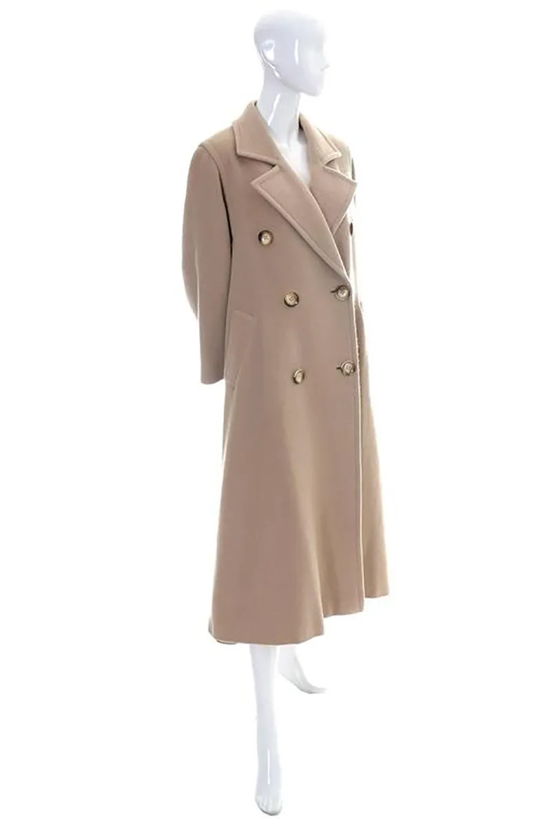 1980s Vintage Valentino Mohair Wool Classic Coat Size 38 US 4 Italy