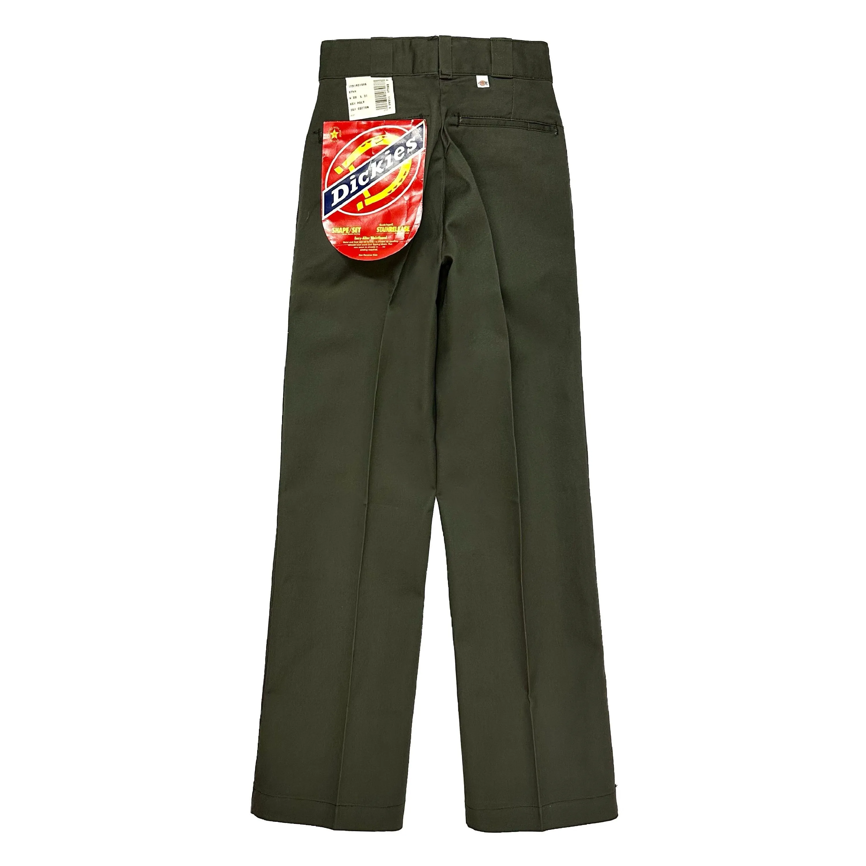 1990’S DEADSTOCK DICKIES MADE IN USA TWILL WORKWEAR CHINO PANTS 28-29.5 X 31