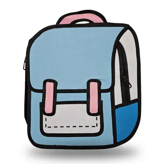 2D Cartoon Drawing Backpack