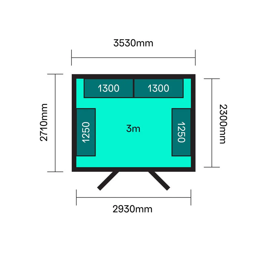 3-Meter LithiumVault Walk-In - CBWI03D11900 ||W3530 x D2710 x H2635mm