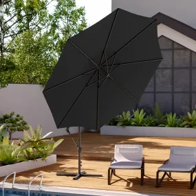 3M Black Sun Parasol Hanging Banana Umbrella