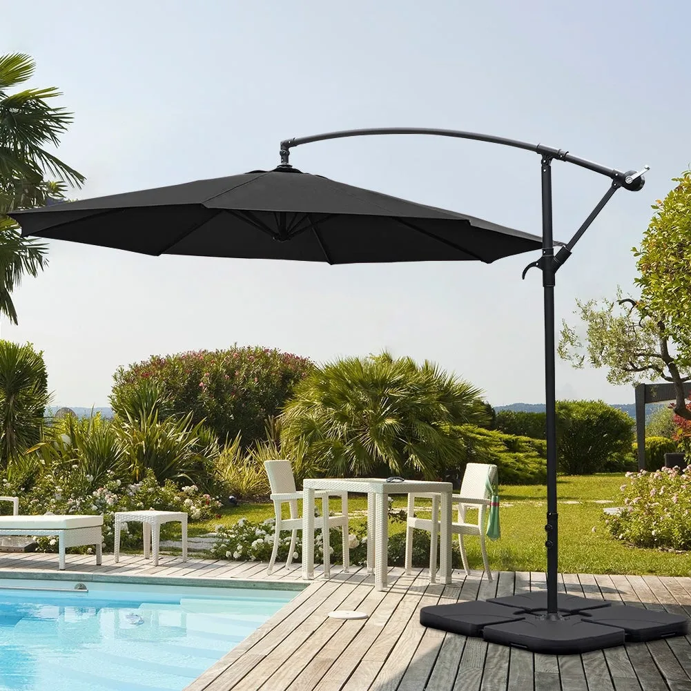 3M Black Sun Parasol Hanging Banana Umbrella