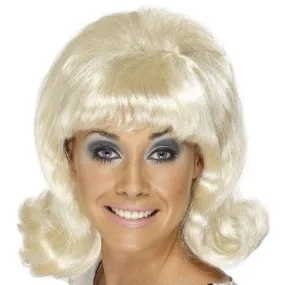 60s Flick Up Wig Adult Blonde Short