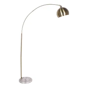 Adjustable Arc Floor Lamp, Brass Finish, Marble Base