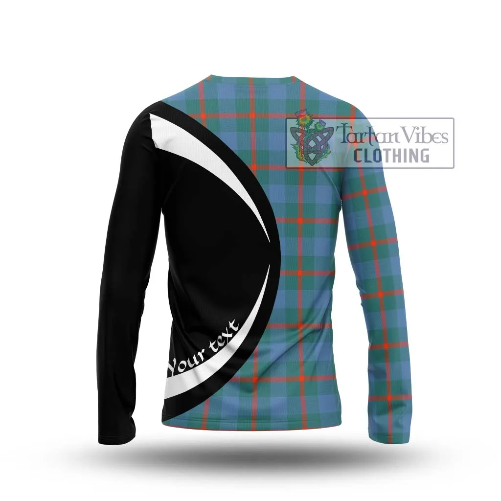 Agnew Ancient Tartan Long Sleeve T-Shirt with Family Crest Circle Style