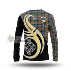 Aikenhead Tartan Long Sleeve T-Shirt with Family Crest and Celtic Symbol Style