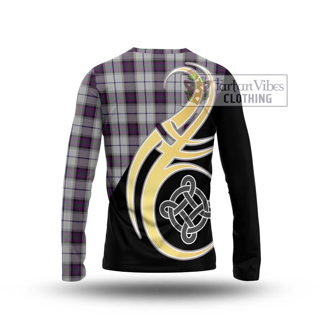 Alexander of Menstry Dress Tartan Long Sleeve T-Shirt with Family Crest and Celtic Symbol Style