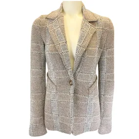 Amina Rubinacci Tan Multi Wool Knit Jacket