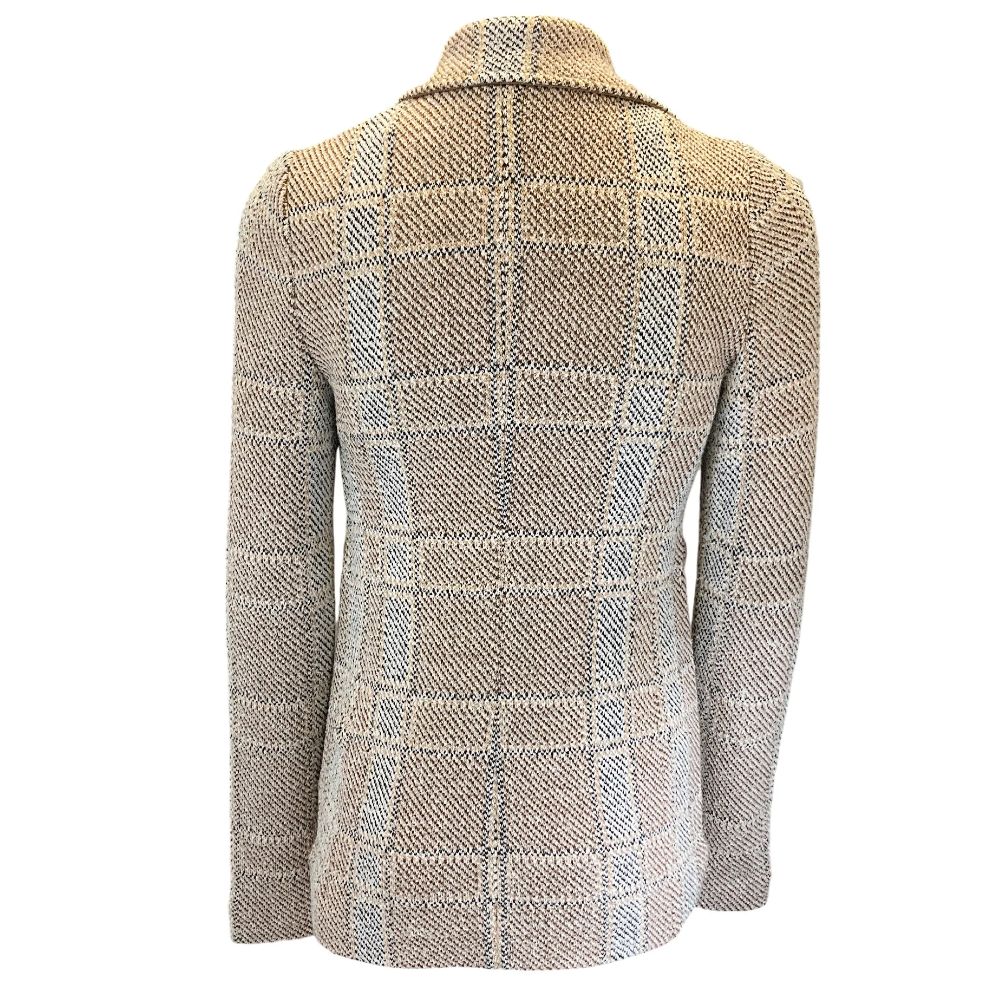 Amina Rubinacci Tan Multi Wool Knit Jacket