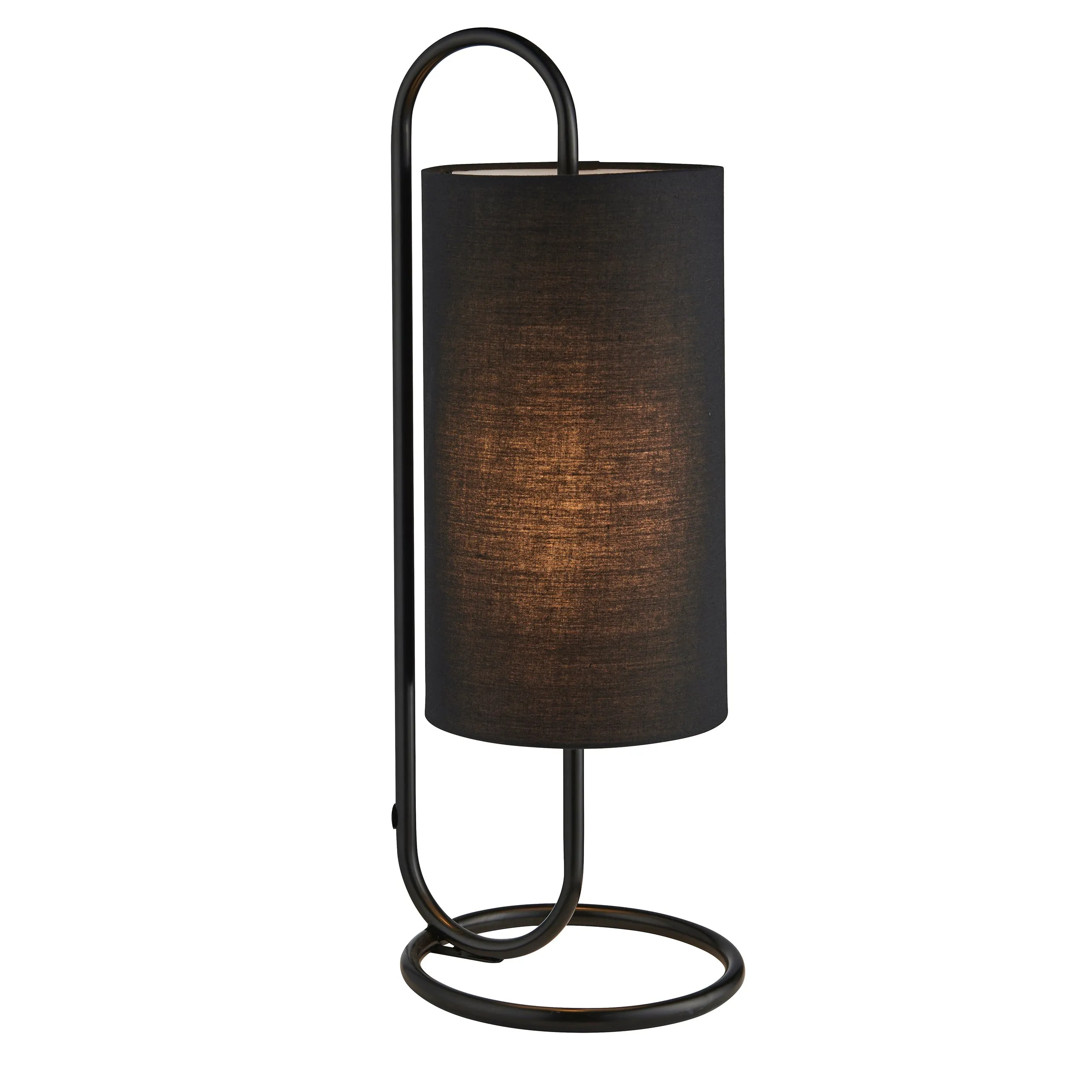 Amos Baluster Table Lamp Matt Black & Black