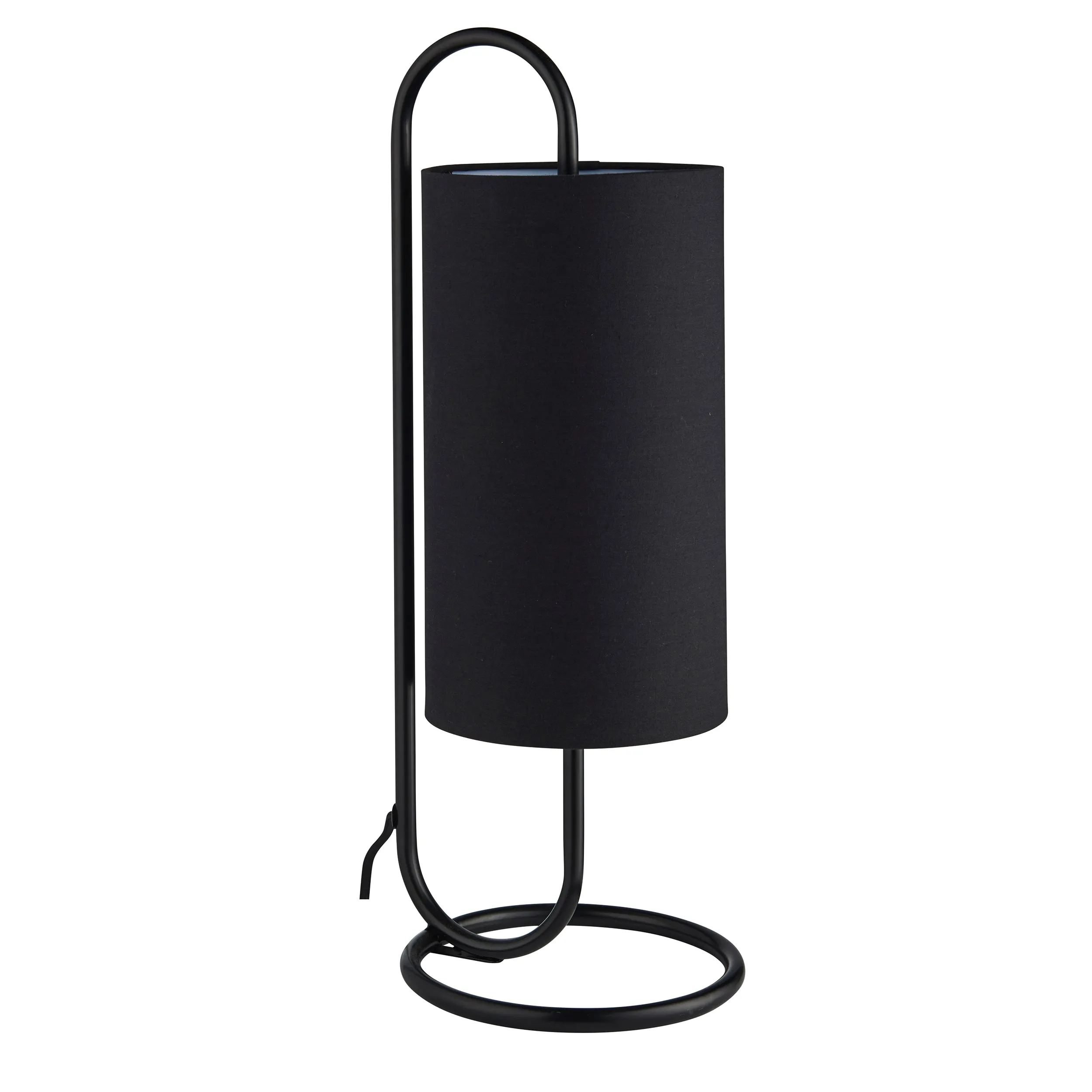 Amos Baluster Table Lamp Matt Black & Black