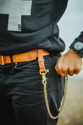 &SONS Tan Leather Belt