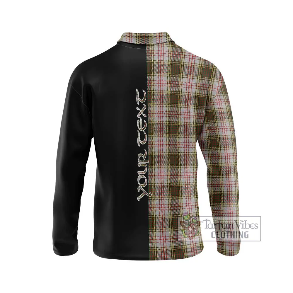 Anderson Dress Tartan Long Sleeve Polo Shirt with Family Crest and Half Of Me Style