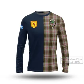 Anderson Dress Tartan Long Sleeve T-Shirt Alba with Scottish Lion Royal Arm Half Style