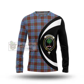 Anderson Modern Tartan Long Sleeve T-Shirt with Family Crest Circle Style