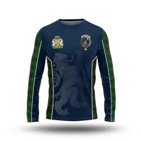 Anstruther Tartan Long Sleeve T-Shirt with Family Crest and Lion Rampant Vibes Sport Style