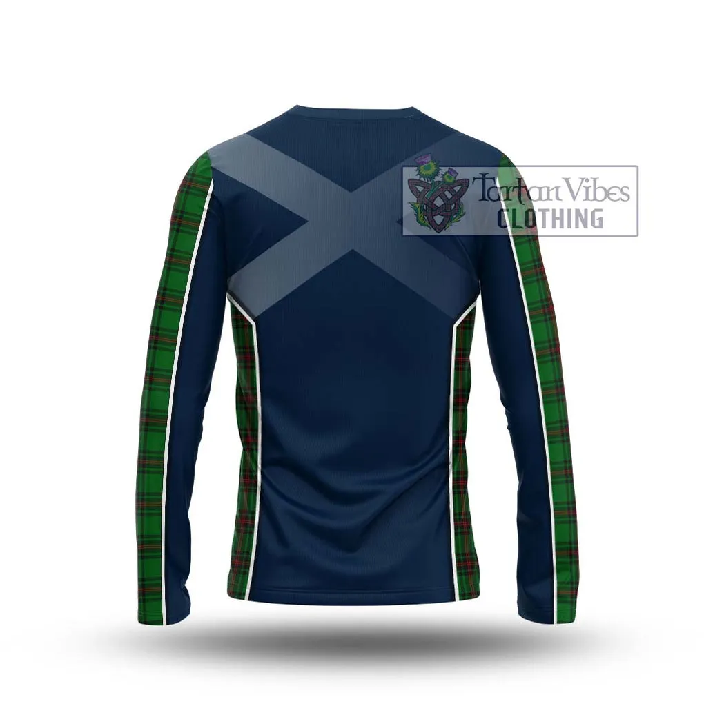 Anstruther Tartan Long Sleeve T-Shirt with Family Crest and Lion Rampant Vibes Sport Style