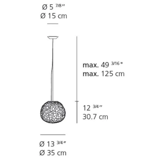 Artemide Meteorite 35 Suspension Light