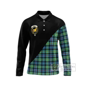 Bailey Ancient Tartan Long Sleeve Polo Shirt with Family Crest and Military Logo Style