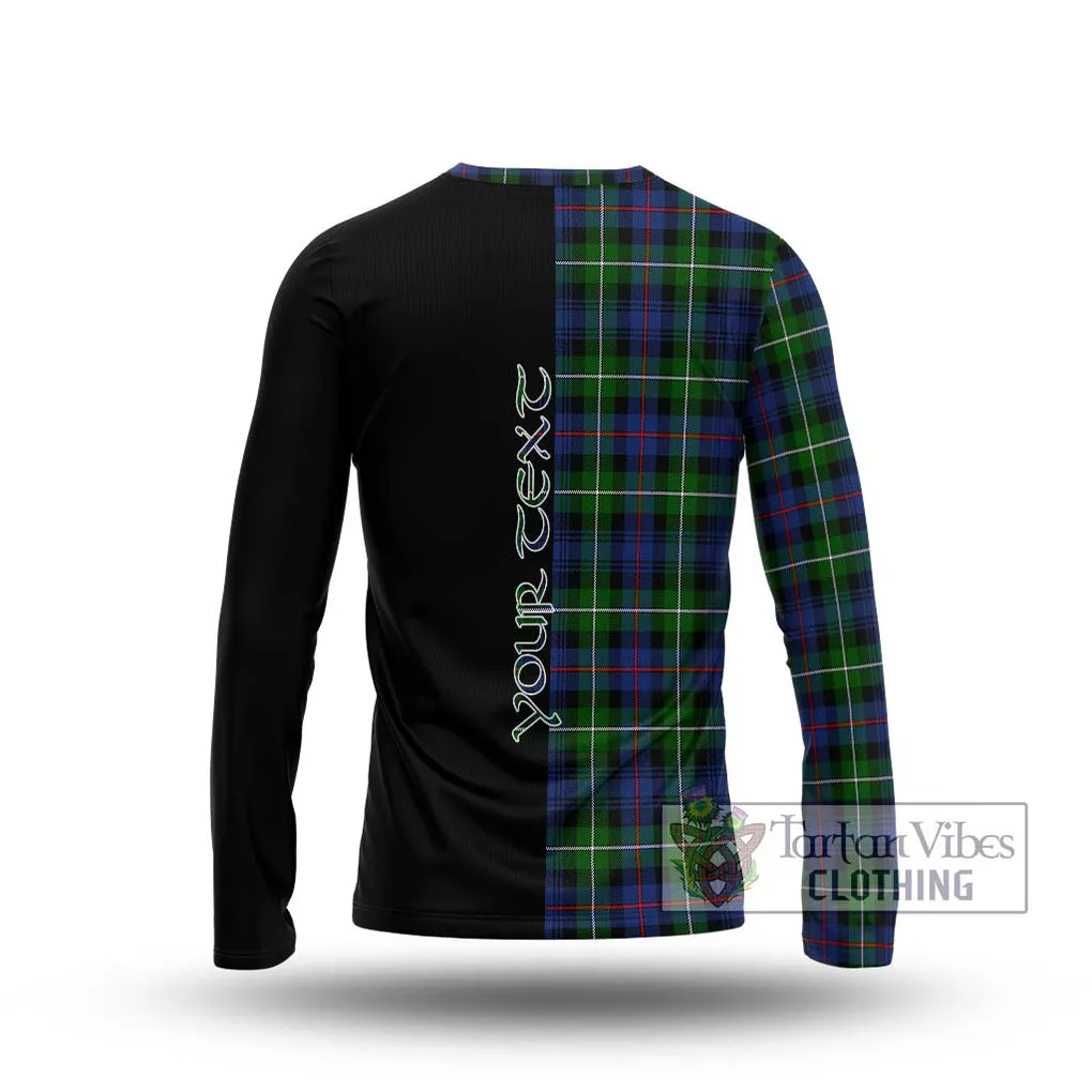 Baillie Tartan Long Sleeve T-Shirt with Family Crest and Half Of Me Style