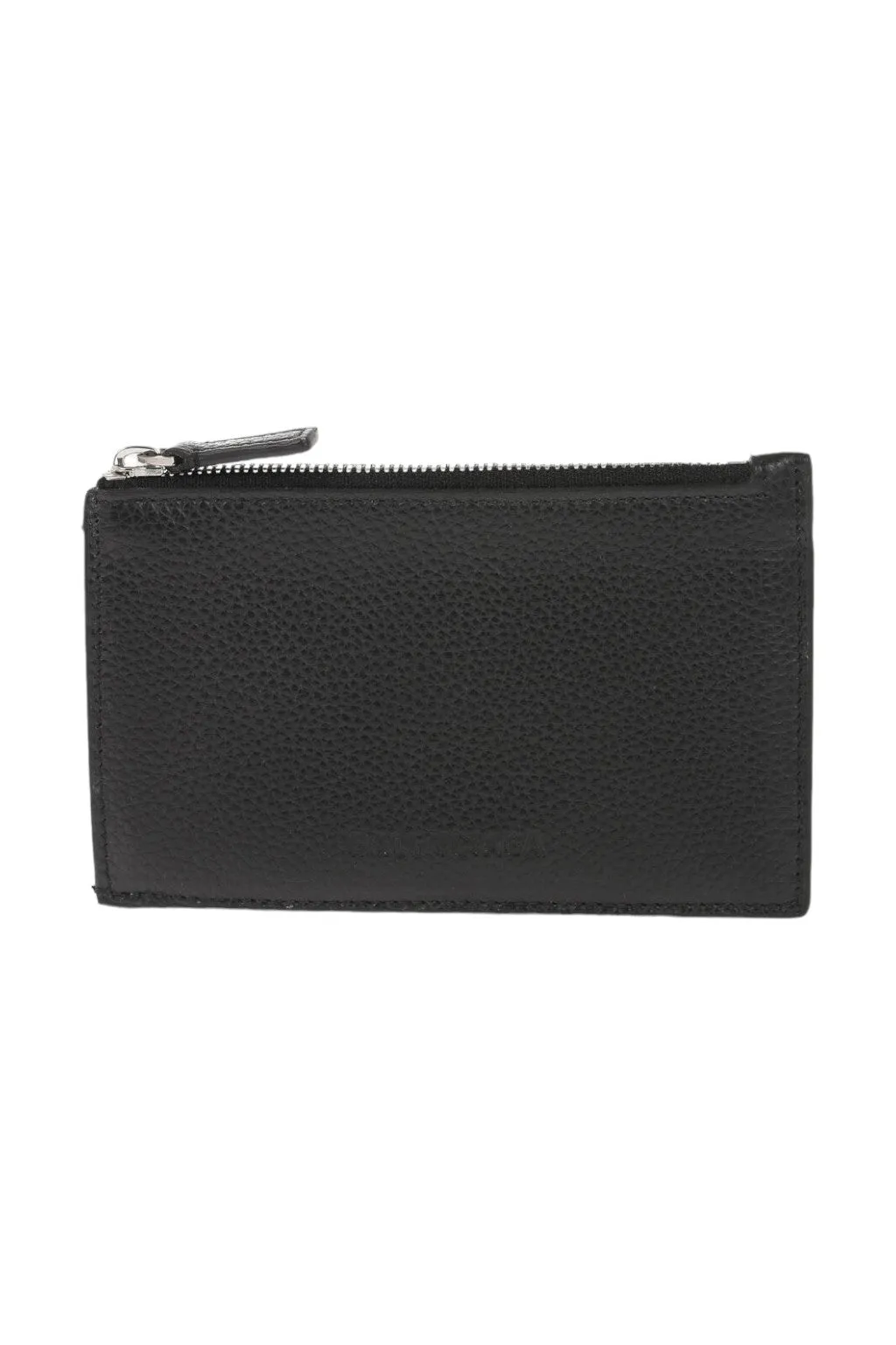 Balenciaga Grained Leather Zipped Card Holder