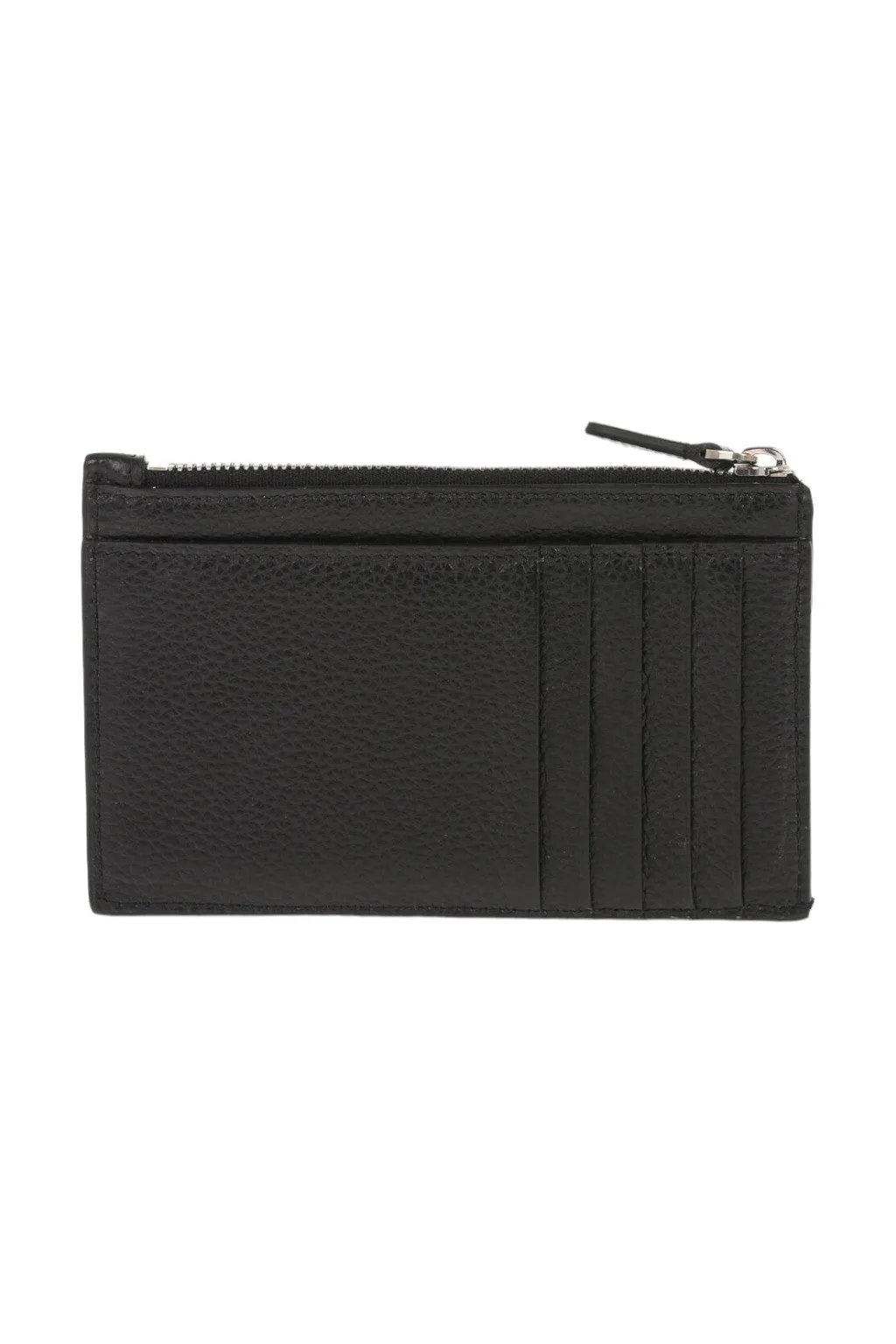 Balenciaga Grained Leather Zipped Card Holder