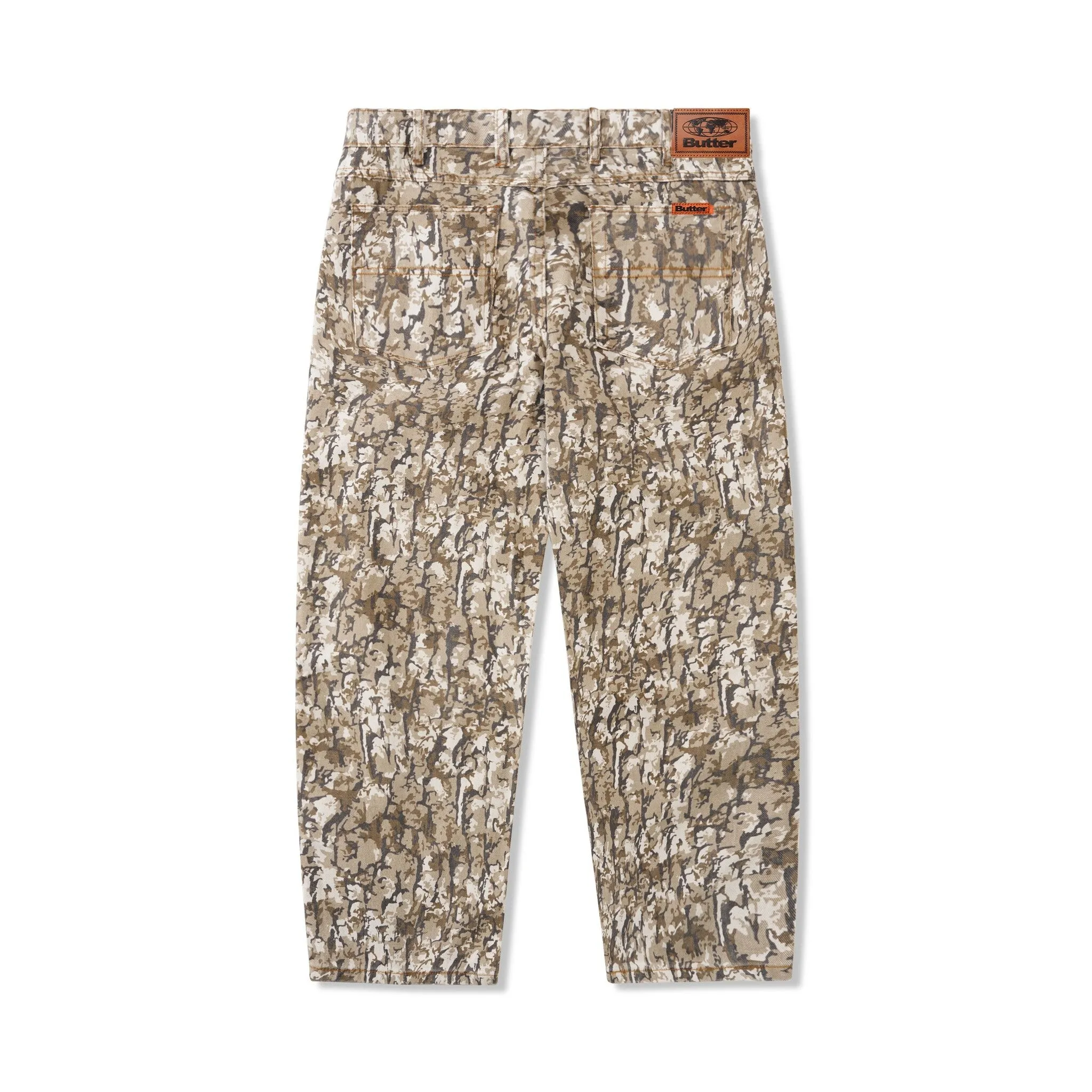 Bark Camo Denim Jeans - Tan