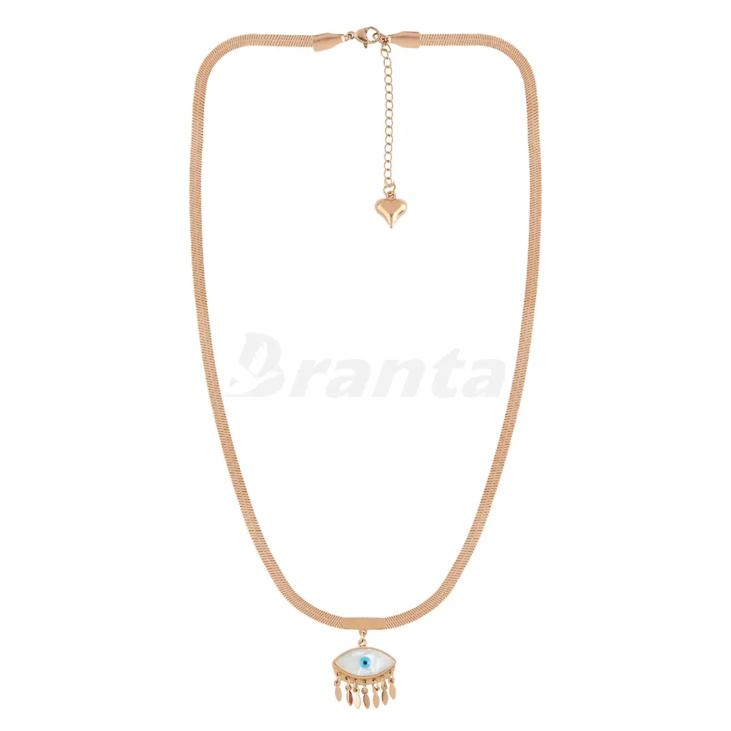 Beautiful Evil Eye Pendant Snake Rose Gold Necklace For Women