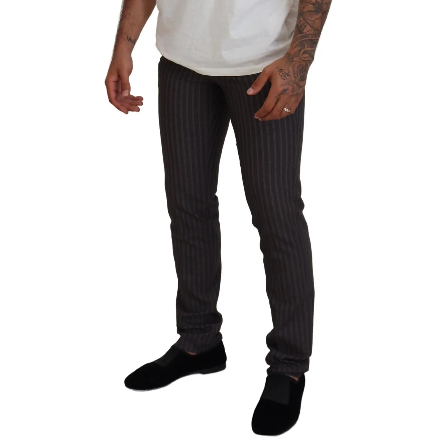 BENCIVENGA Elegant Striped Dress Pants for Men