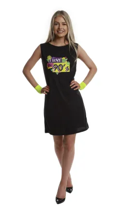 Black Ladies 90's Dress - Buy Online Only