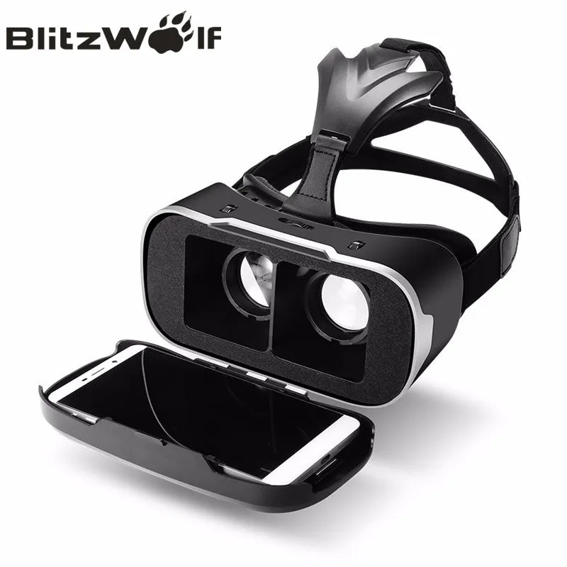 BlitzWolf Original 3D VR Virtual Reality Glasses Headset HeadMount Immersive Movie For iPhone For Samsung 3.5-6.3 Inch Phones