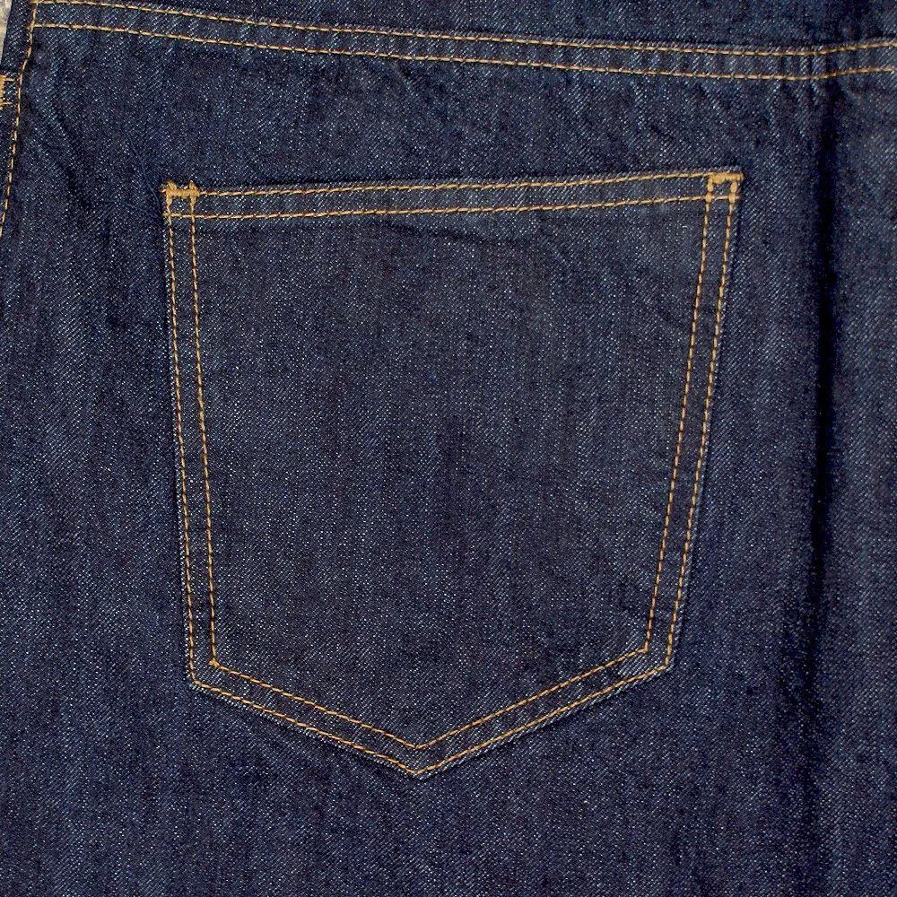 Blue Selvedge Straight Rockstud Denim Jeans