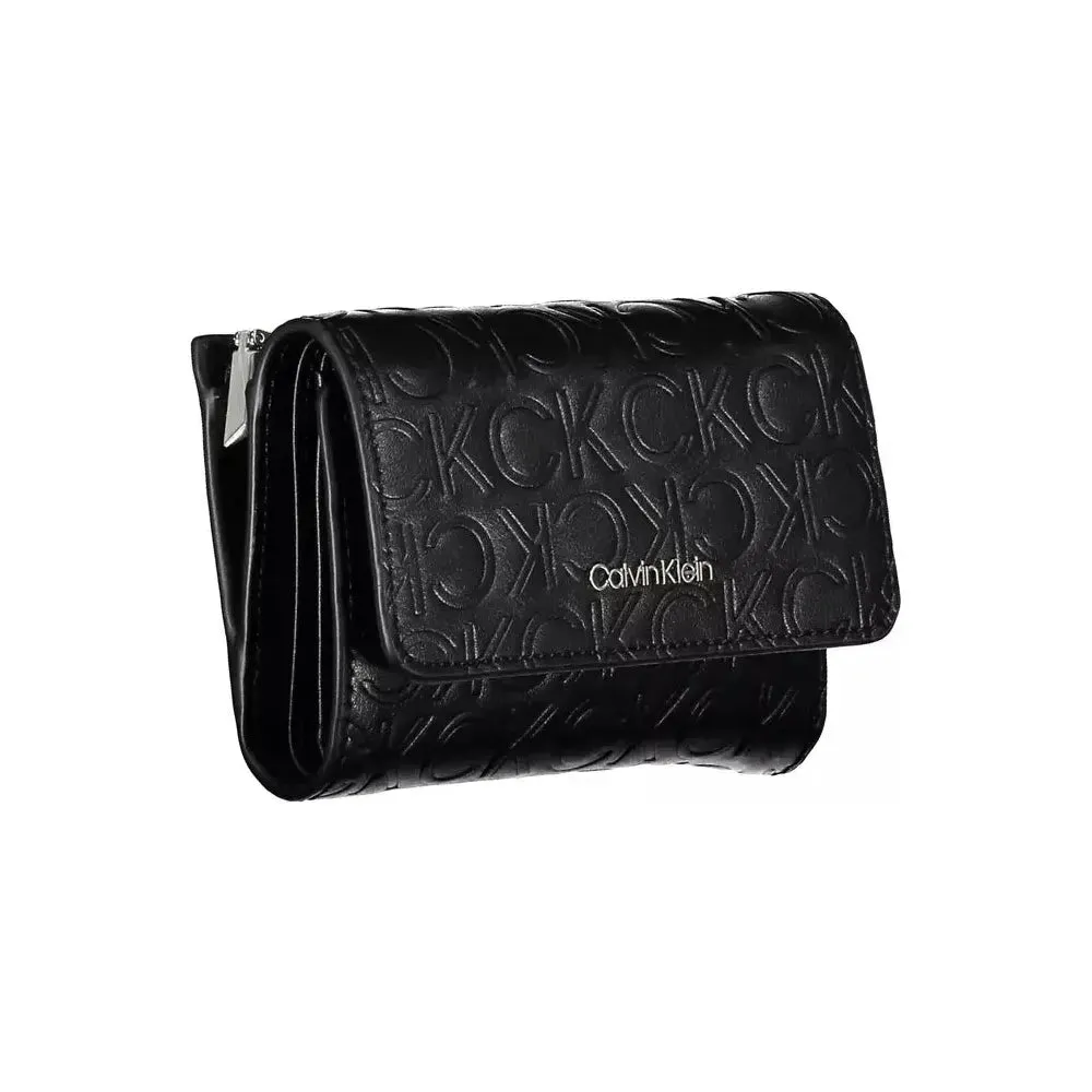 Calvin Klein Elegant Black Polyethylene Wallet with RFID Blocker