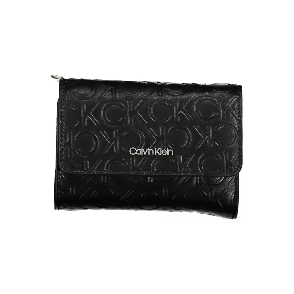 Calvin Klein Elegant Black Polyethylene Wallet with RFID Blocker