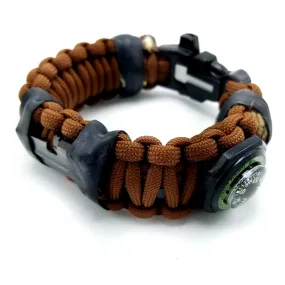 Camper Strap - Outdoor, Hike, & Kayak ready Survival Fire Starter Paracord Bracelet.