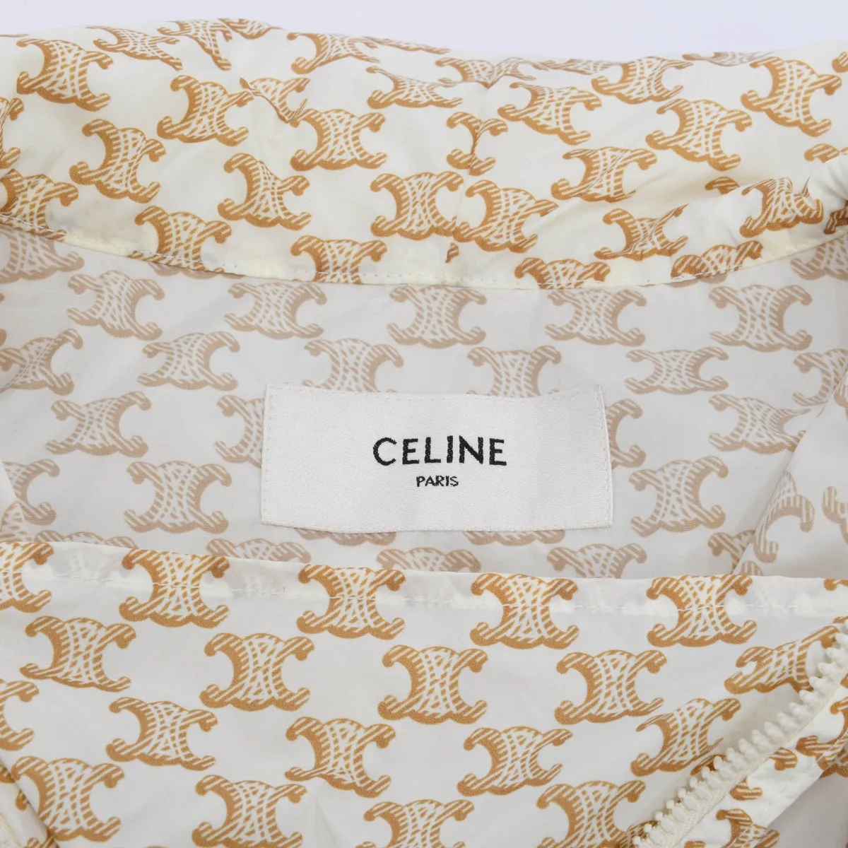 Celine Tan Nylon Monogram Triomphe Anorak FR 38