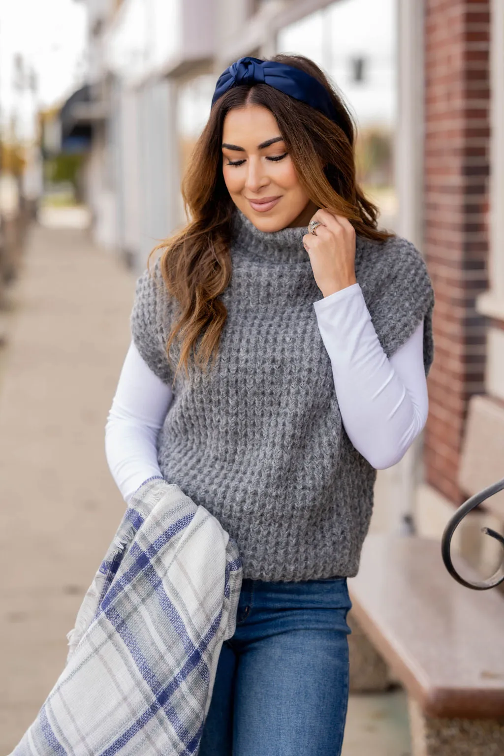 Chunky Knit Short Sleeve Sweater