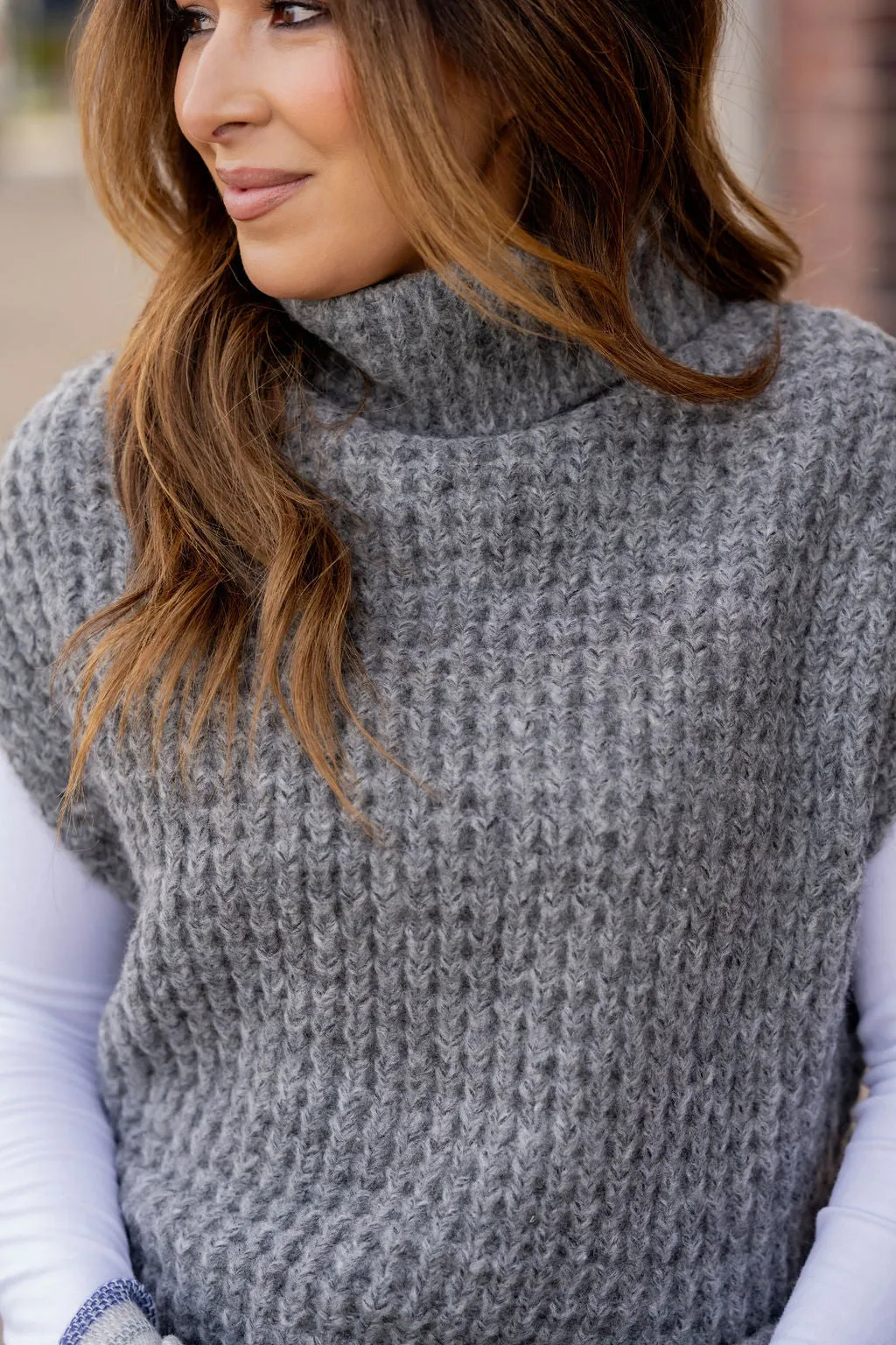 Chunky Knit Short Sleeve Sweater