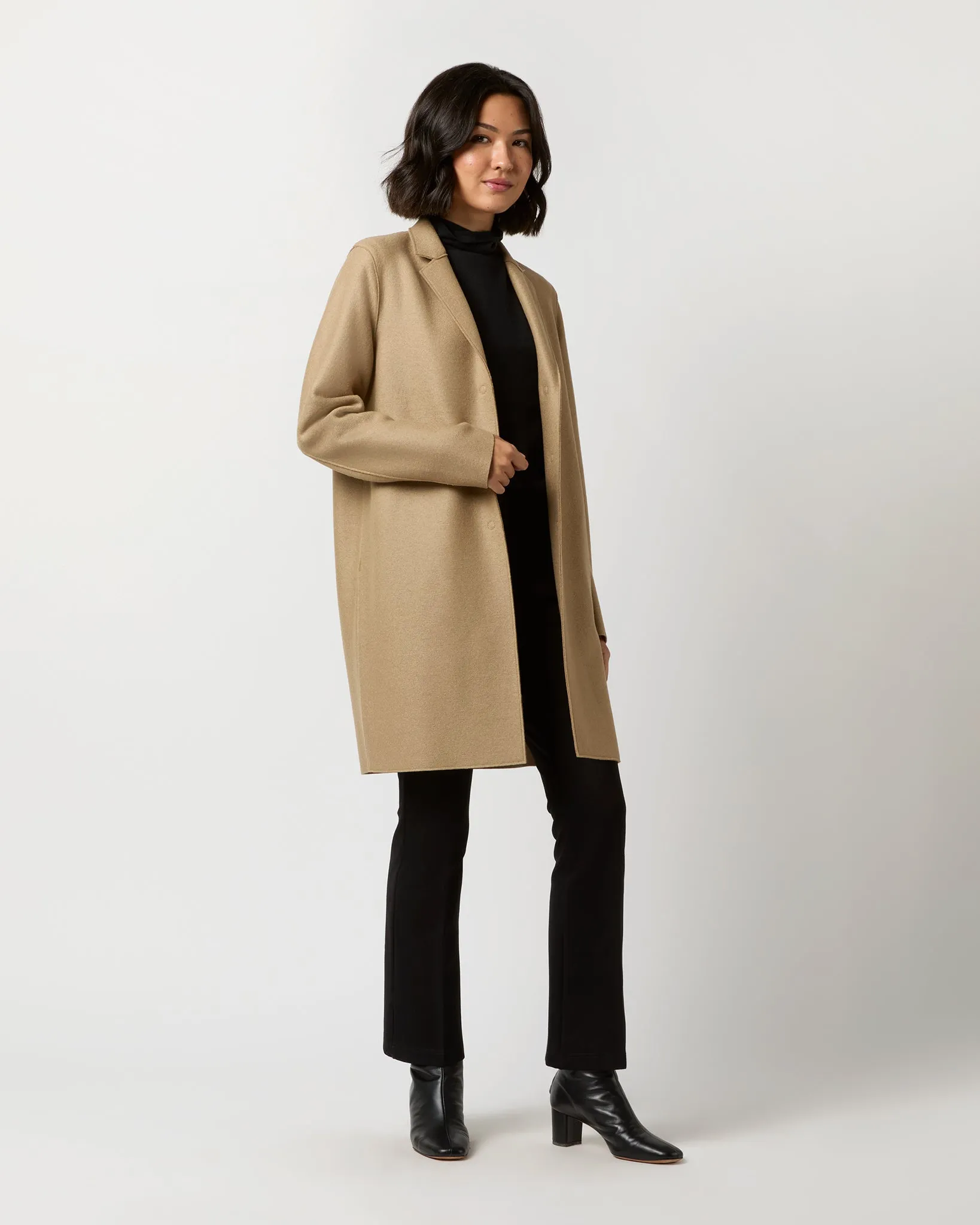 Cocoon Coat in Tan