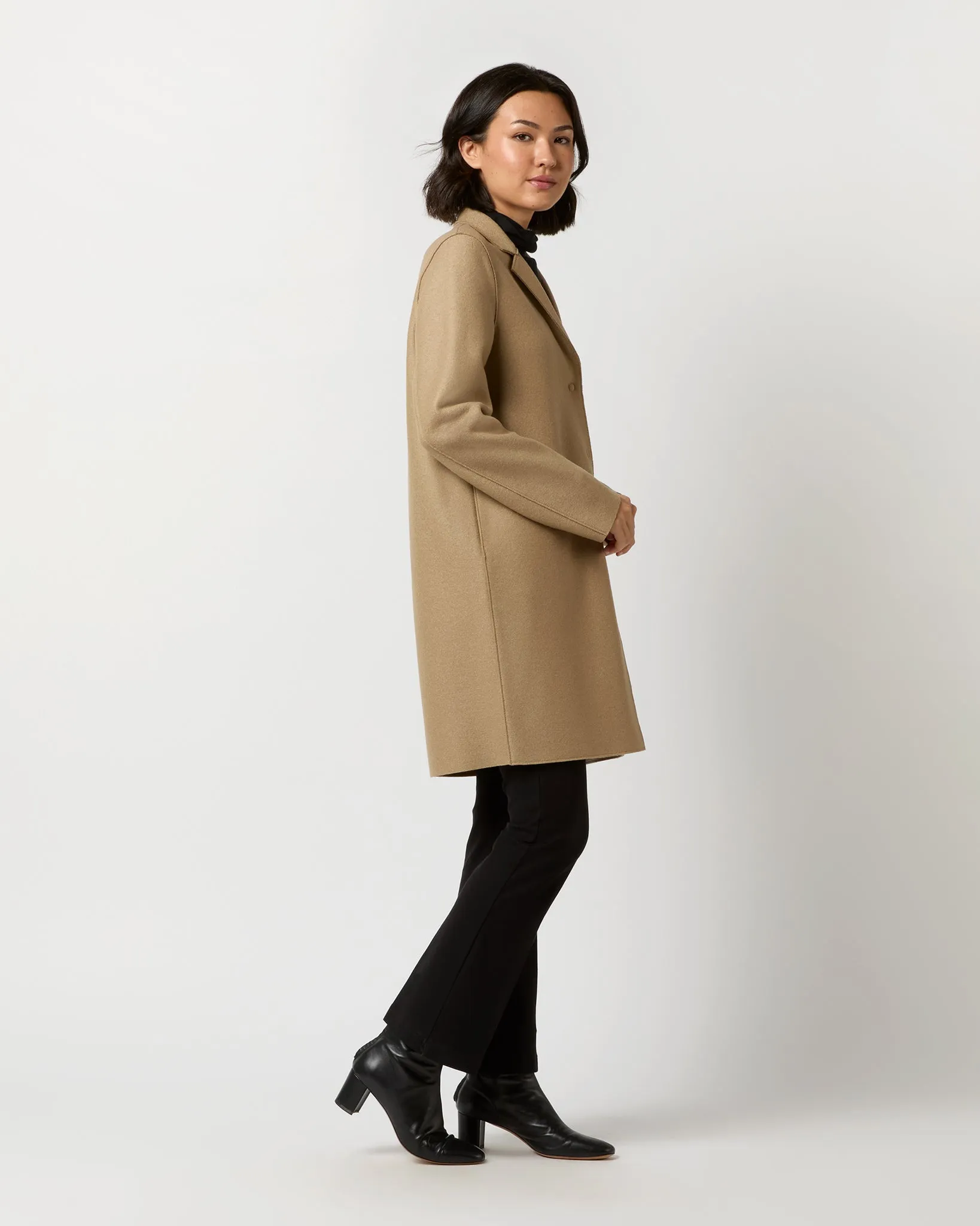 Cocoon Coat in Tan