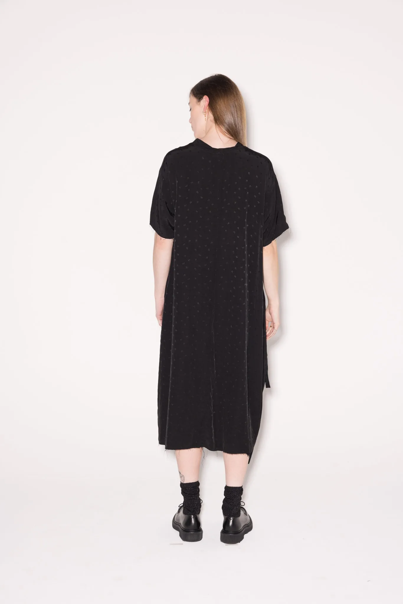 Company of Strangers Yang Dress - Rose Viscose - Black