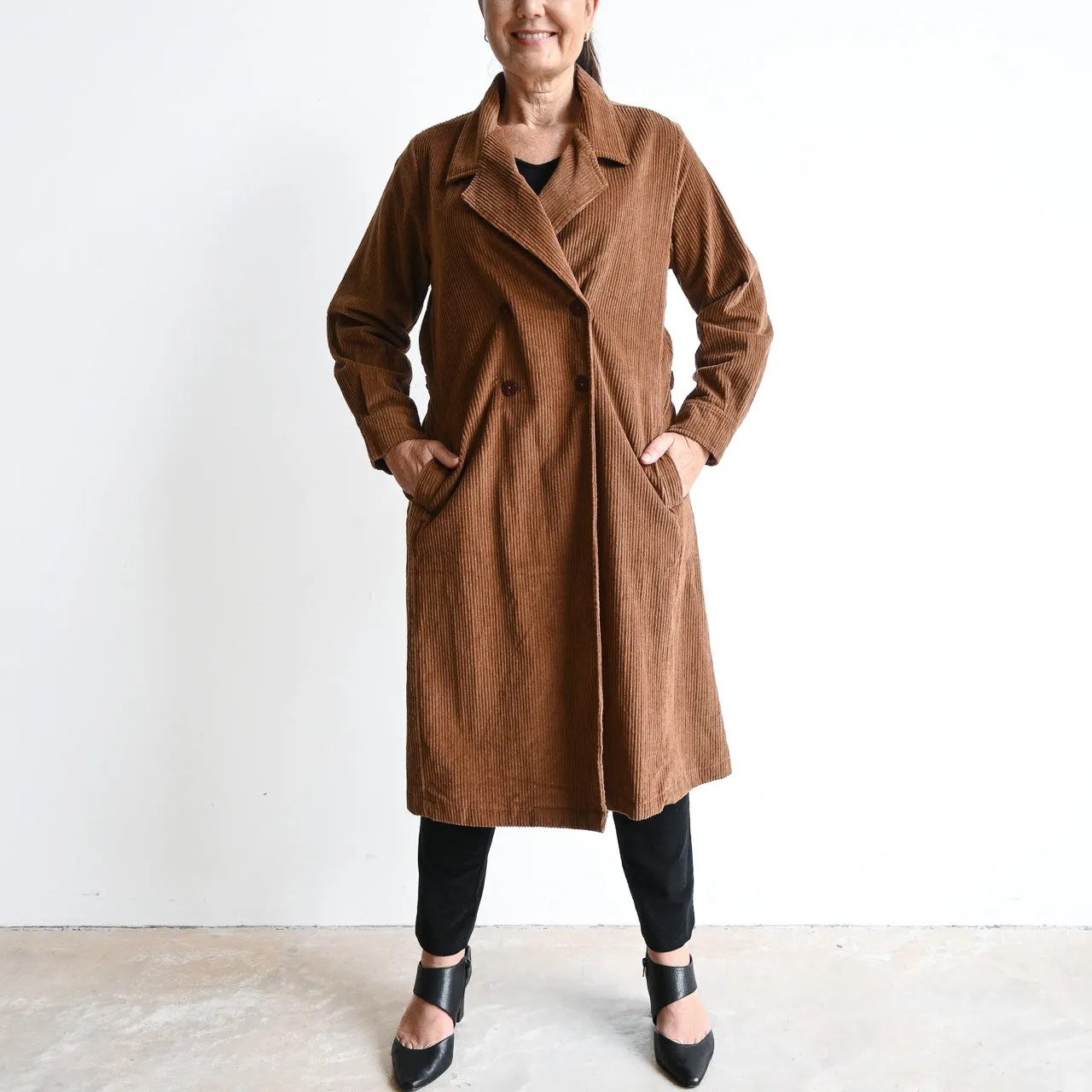 Corduroy Trench Coat by Orientique Australia - 22910