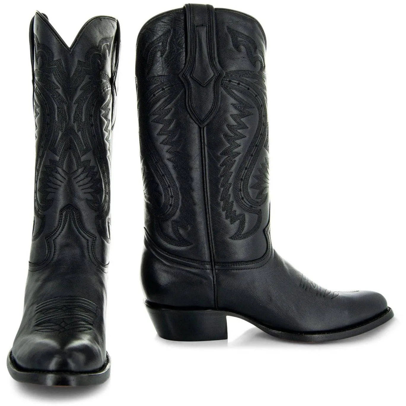 Cowboy Dress Boots | Mens Classic Round-Toe Boots (H7001)