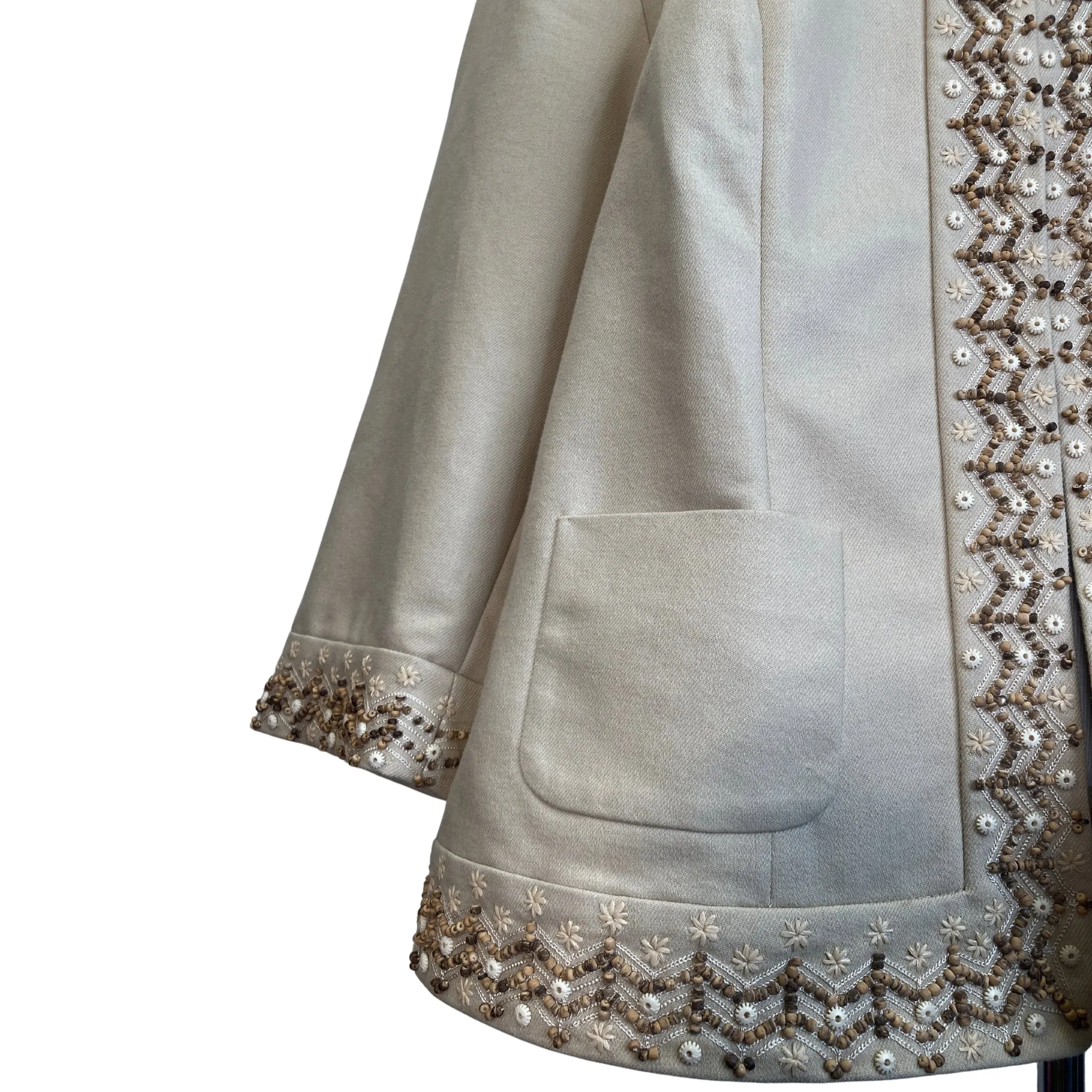 Dana Buchman Beaded Tan Jacket