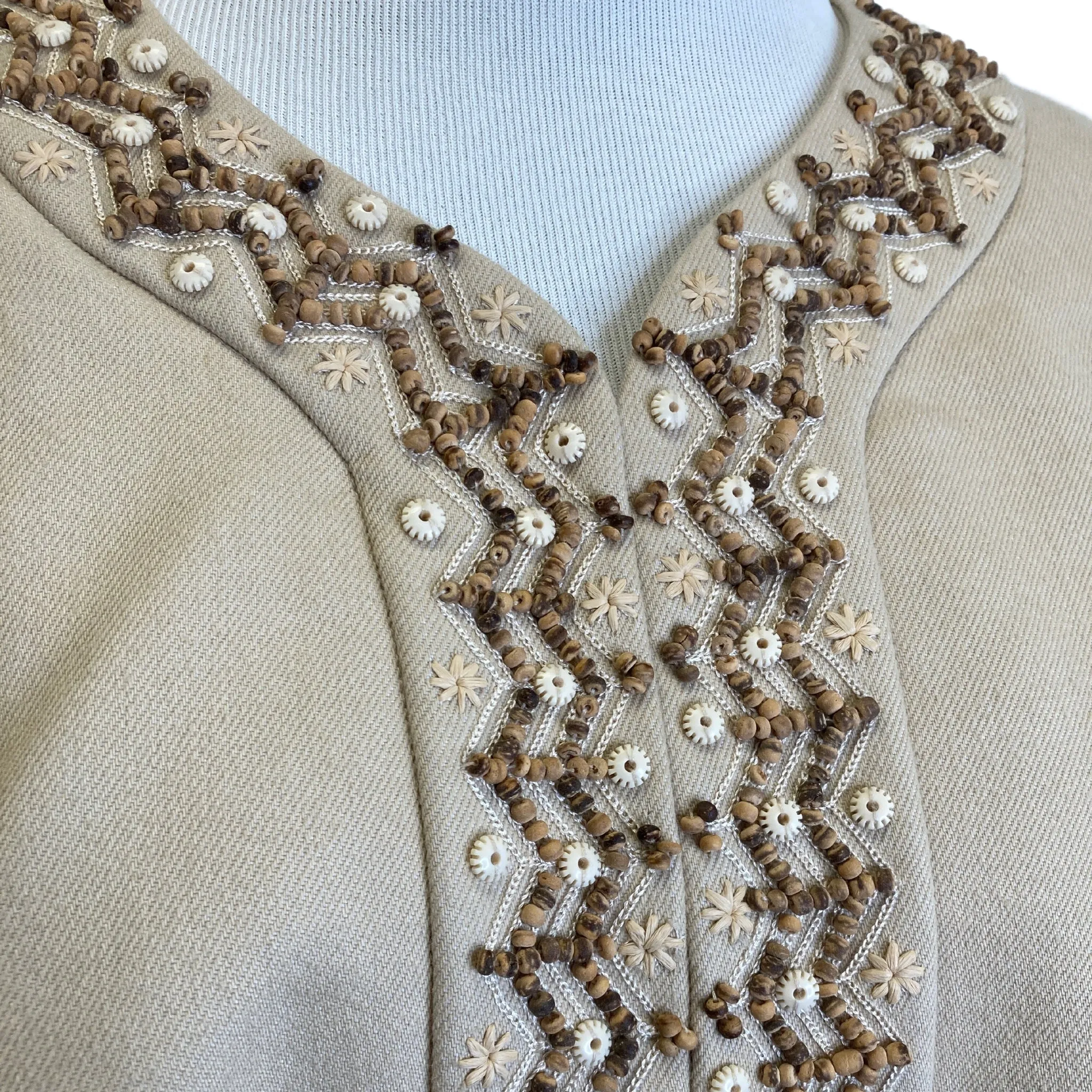 Dana Buchman Beaded Tan Jacket