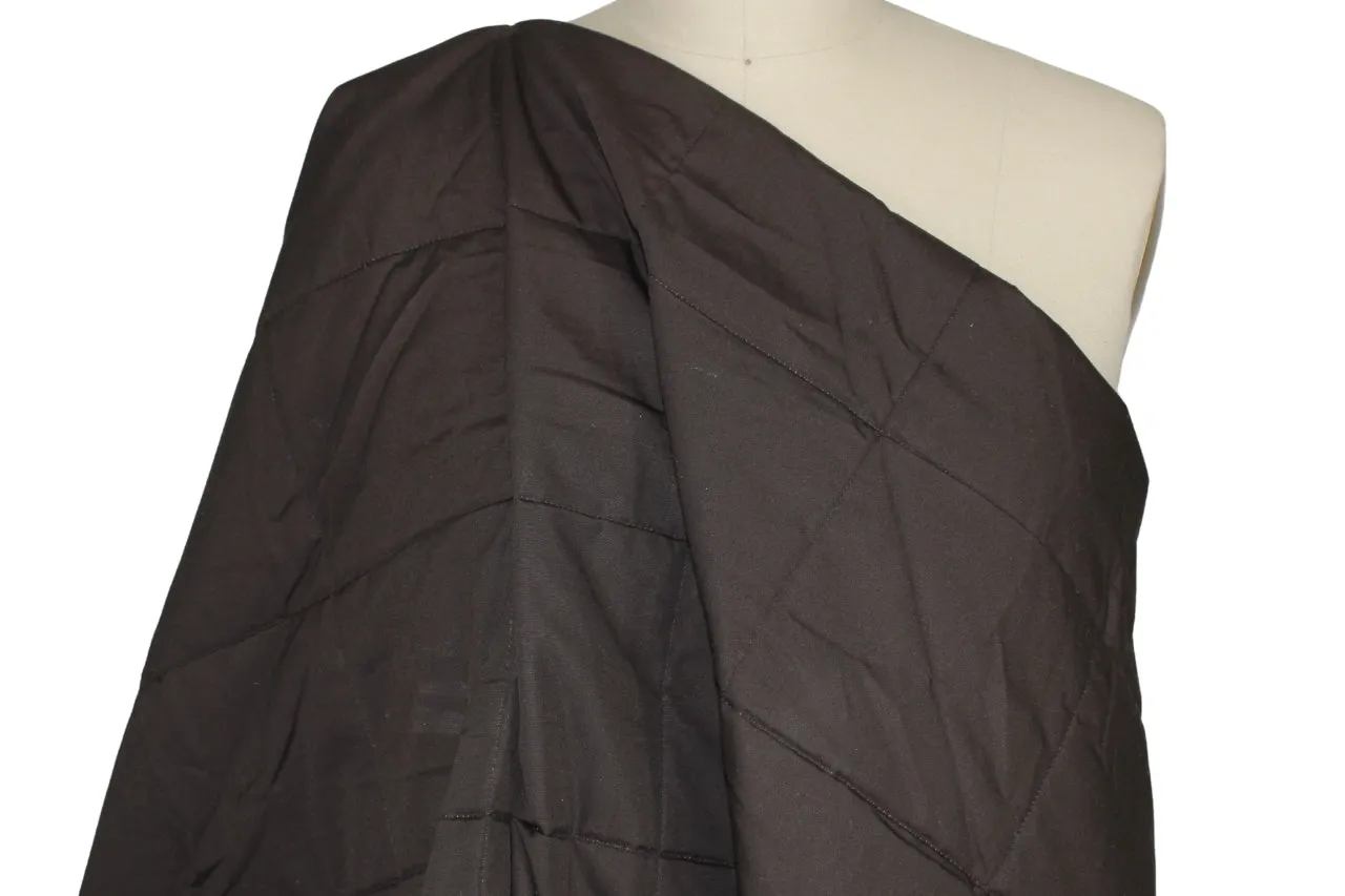 Double Faced Quilted Cotton Coating - Darkest Brown