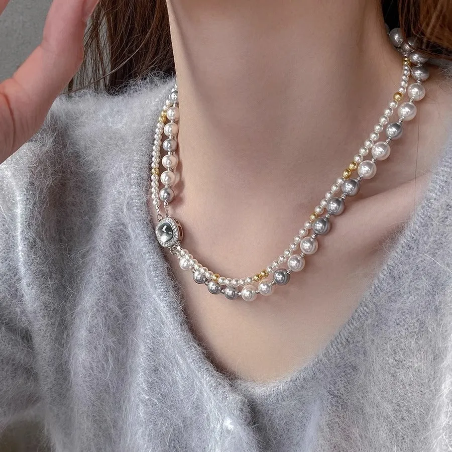 Double-Layer Necklace, Fashion Jewelry.