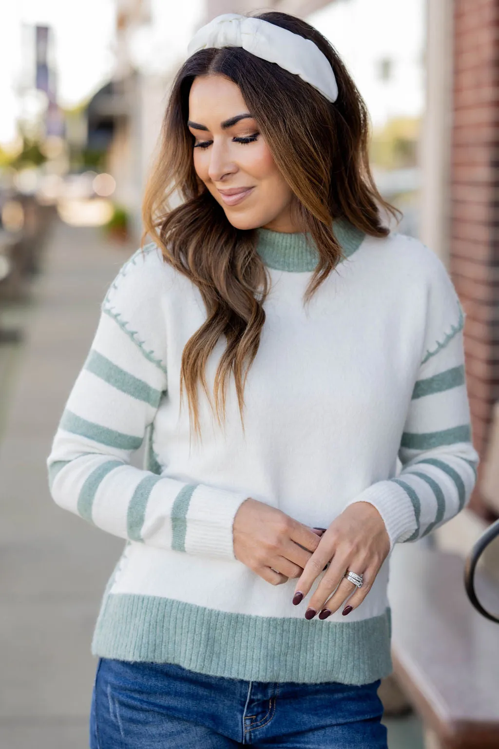 Dreamy Stitch Accented Sweater