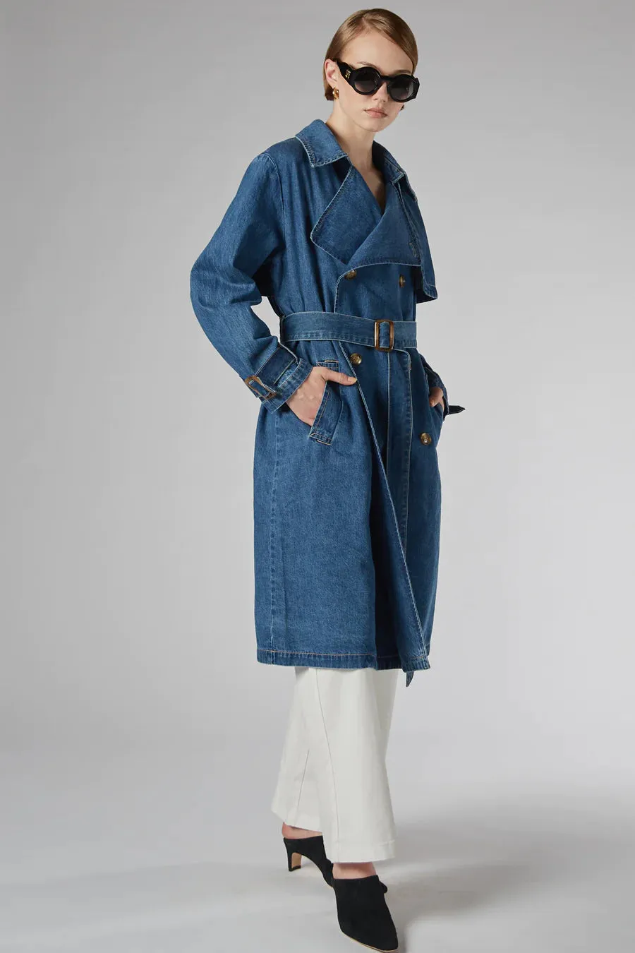 Dricoper | Reya Denim Trench Coat